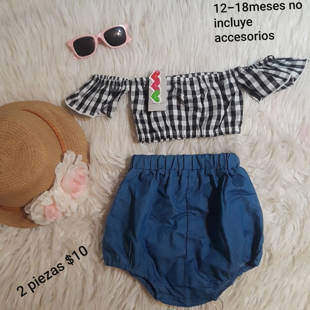 Ropa de niña 2 piezas blusa y calzoncillo